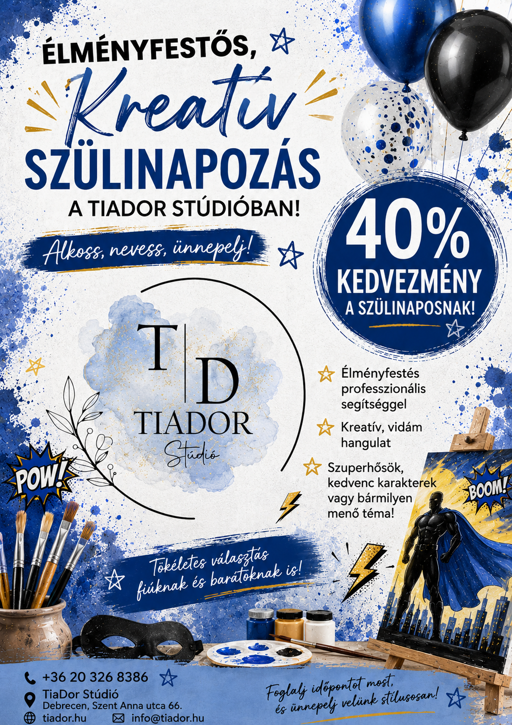 Fiús születésnapi program a TiaDor Stúdióban