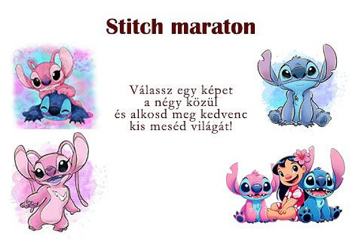 Stitch maraton élményfestés – Szept 13., 14:00–17:00 - TiaDor Stúdió Debrecen