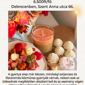 Gyertyadíszítő workshop – Okt 10., 16:30–17:30 - TiaDor Stúdió Debrecen