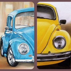 VW bogár választható képes élményfestés – Okt 11., 10:00–13:00 - TiaDor Stúdió Debrecen